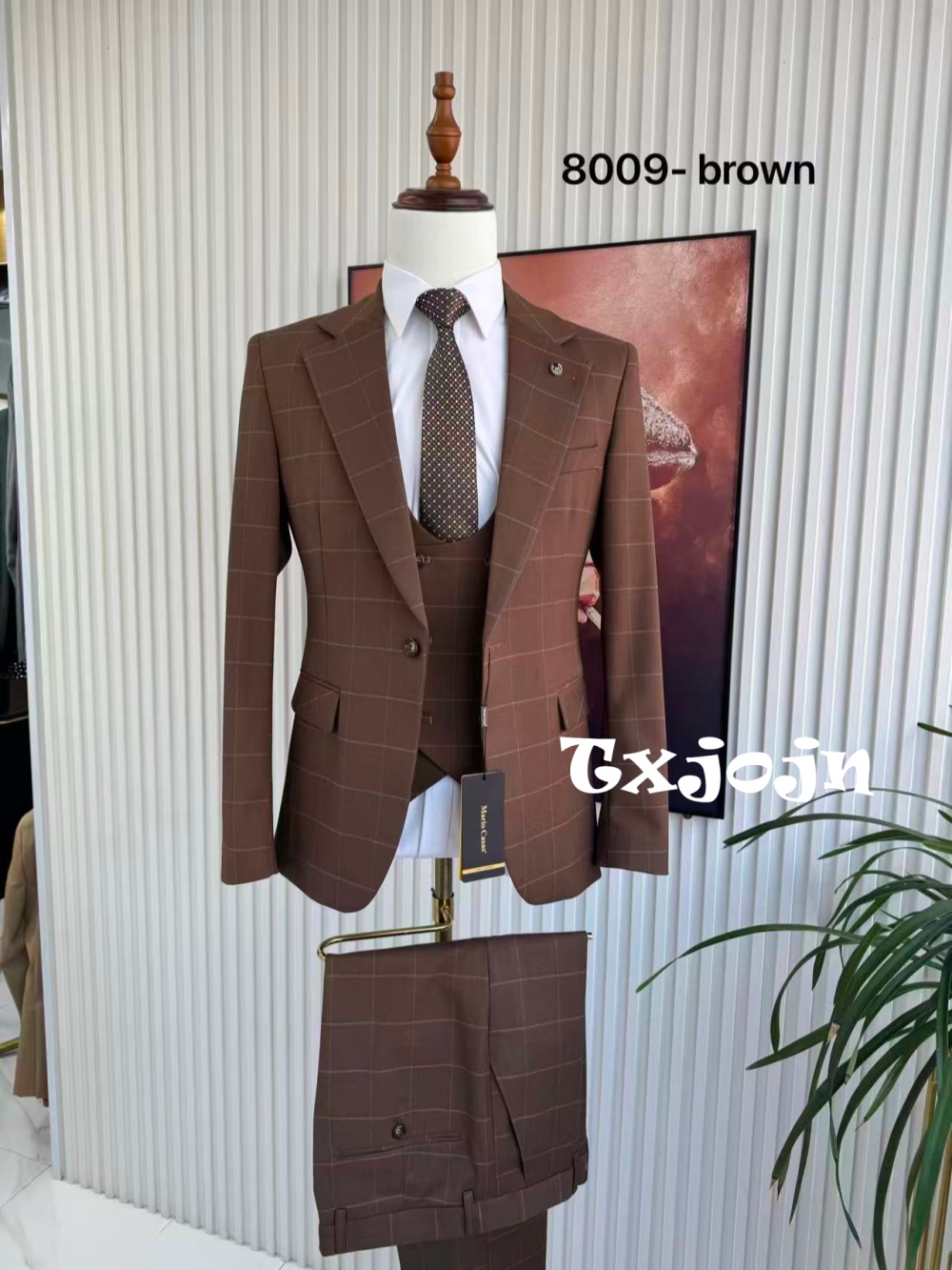 Men'S Formal Wear For Office - メンズプレイドタキシード3ピースジャケットベストパンツ誕生日パーティーウェアノッチドラペルスーツセットメンズダンスウェア長袖スーツ