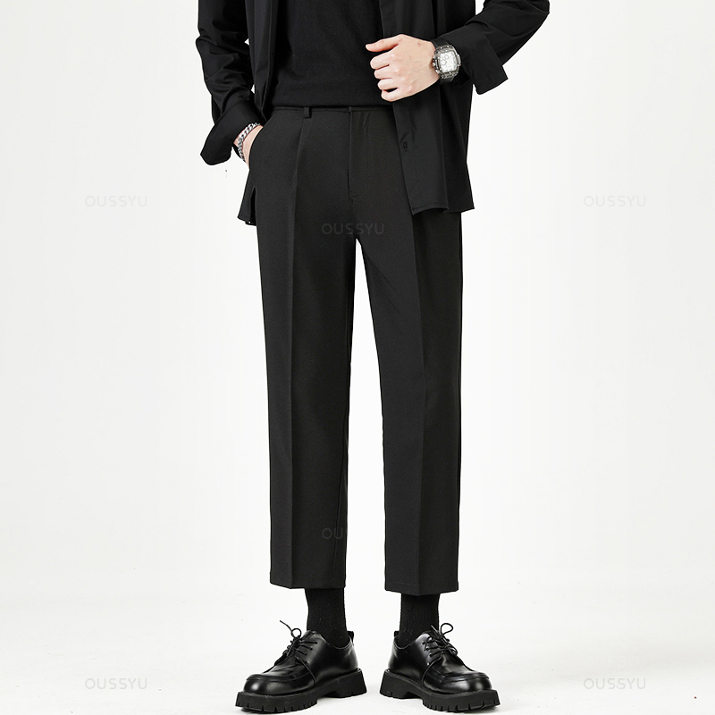 ブランド服スムーズスーツパンツ男性ビジネスフォーマル足首丈ワ - Men'S Formal Attire のレビューと価格