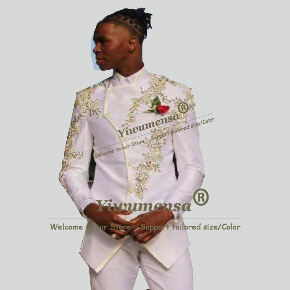 ユニークなデザインのメンズウェディングスーツ、キラキラ輝くビ - Formal Wear For Men In Wedding のレビューと価格