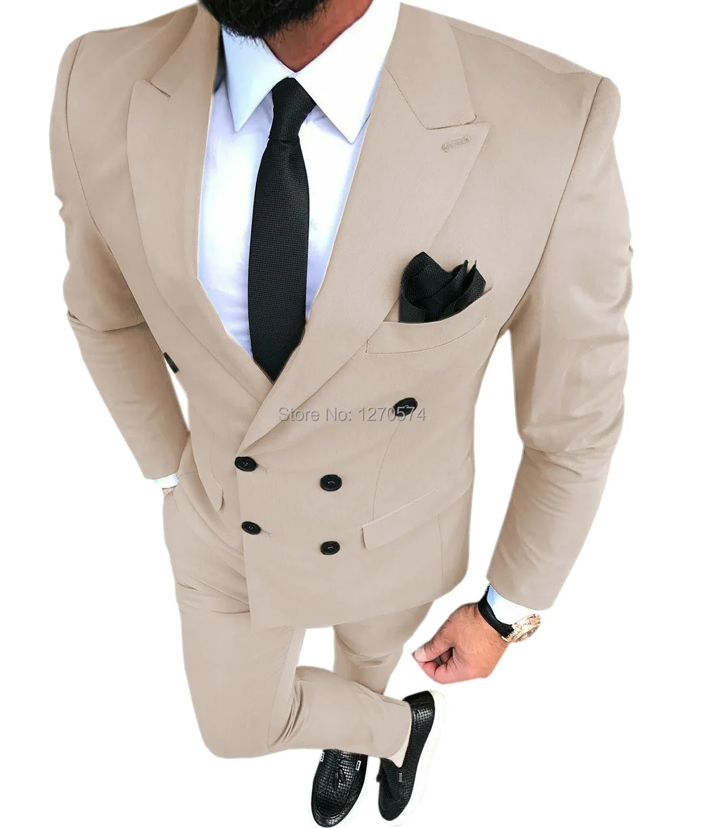 メンズスーツ、ダブルブレスト、オリーブグリーン、結婚式用、新 - Men Formal Wear Green のレビューと価格