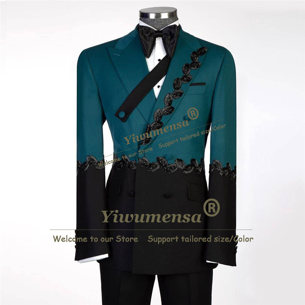 ユニークなデザインのメンズスーツ、ツートンカラーのジャケット - Formal Wear For Men In Wedding のレビューと価格