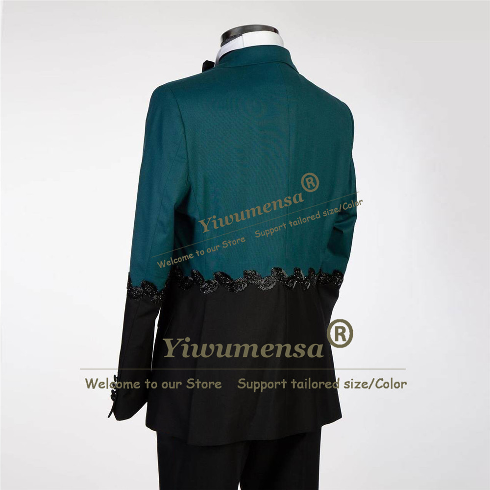 ユニークなデザインのメンズスーツ、ツートンカラーのジャケット - Formal Wear For Men In Wedding のレビューと価格
