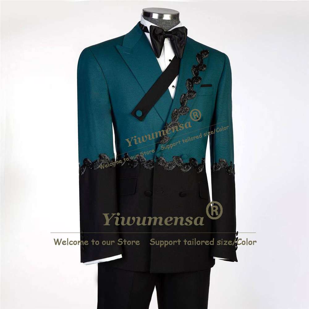 ユニークなデザインのメンズスーツ、ツートンカラーのジャケット - Formal Wear For Men In Wedding のレビューと価格