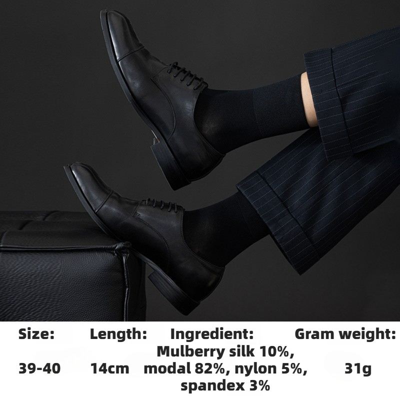 メンズ本物のシルクビジネスドレスソックス、締め付けない履き口 - Men Formal Wear Green のレビューと価格