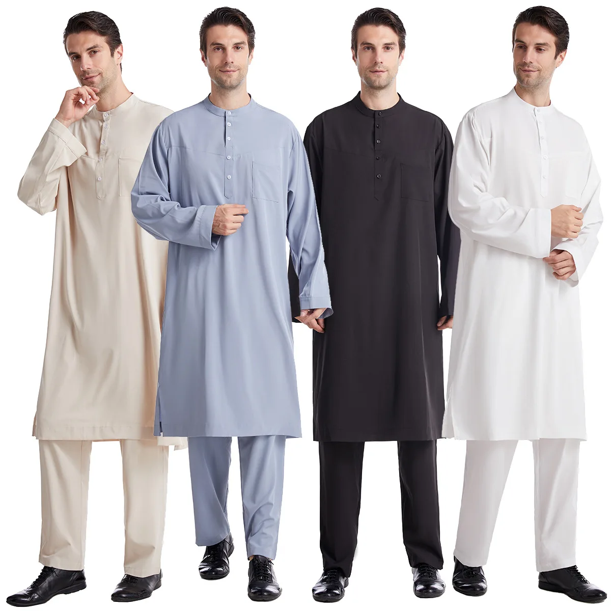 ムスリム男性用ジュバ・トーブ2ピースセット、トップスとパンツ - Men Formal Wear Dubai のレビューと価格