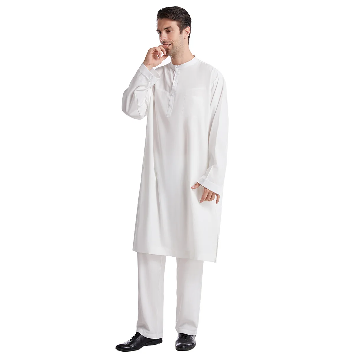 ムスリム男性用ジュバ・トーブ2ピースセット、トップスとパンツ - Men Formal Wear Dubai のレビューと価格