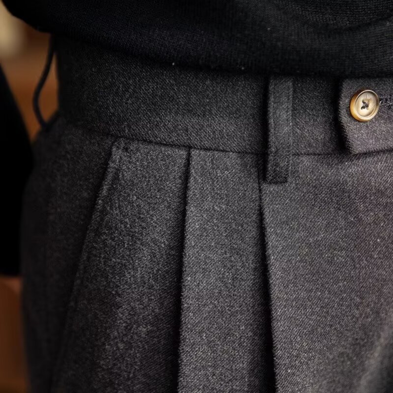 クラシックなイタリアのナポリスタイルメンズスーツパンツ、ハイ - Men'S Formal Attire のレビューと価格