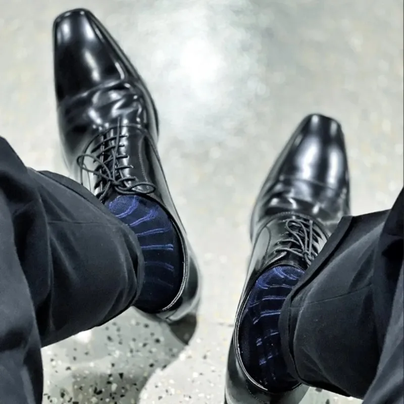 メンズストライプソックス、超薄シルクフォーマルドレススーツ用 - Men'S Formal Attire のレビューと価格