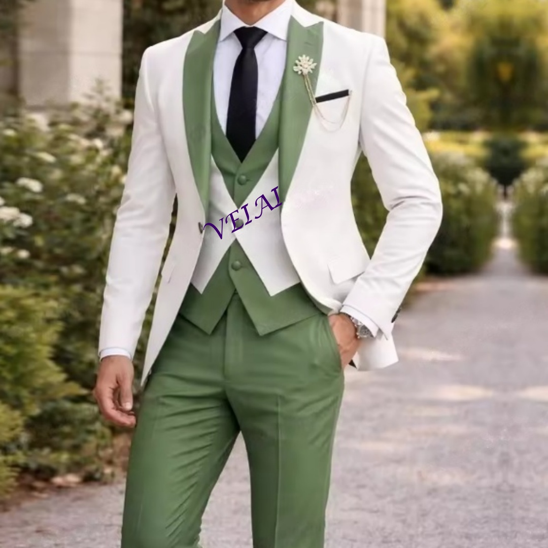 カスタマイズされた新しい白とミントグリーンのフォーマルメンズ - Men'S Formal Attire のレビューと価格