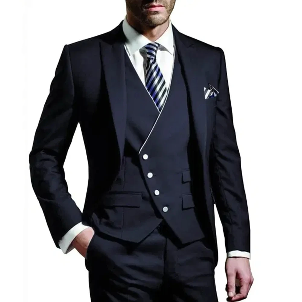 男性スーツ アーミーグリーン 3 ピース新郎着用ピークドラペ - Men Formal Wear Green のレビューと価格