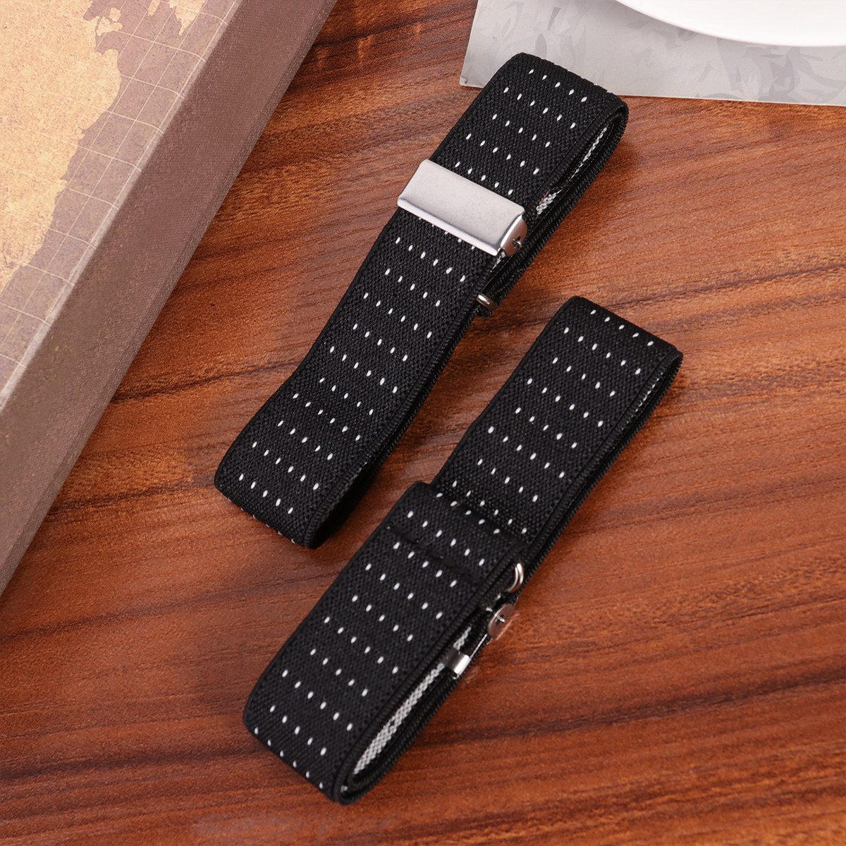1組の滑り止めシャツアームバンド、チンロン製、幅2.5cm、 - Men'S Formal Wear For Office のレビューと価格