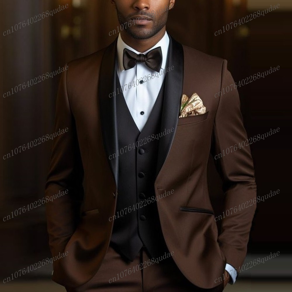 新郎新婦用フォーマルスーツ、イエローとブラックの3ピースセッ - Formal Wear For Men Yellow のレビューと価格