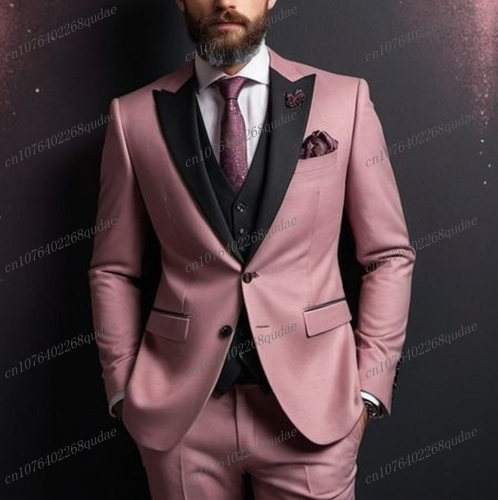 新郎新婦用フォーマルスーツ、イエローとブラックの3ピースセッ - Formal Wear For Men Yellow のレビューと価格