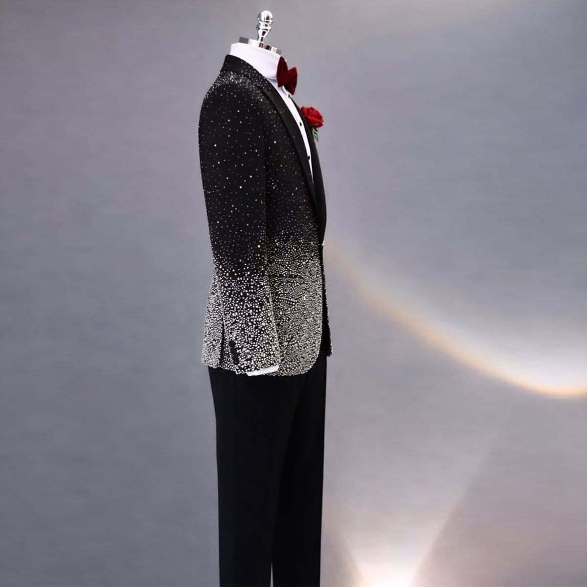 ハンサムなラインストーンダイヤモンドメンズスーツ2ピースセッ - Men'S Formal Attire のレビューと価格