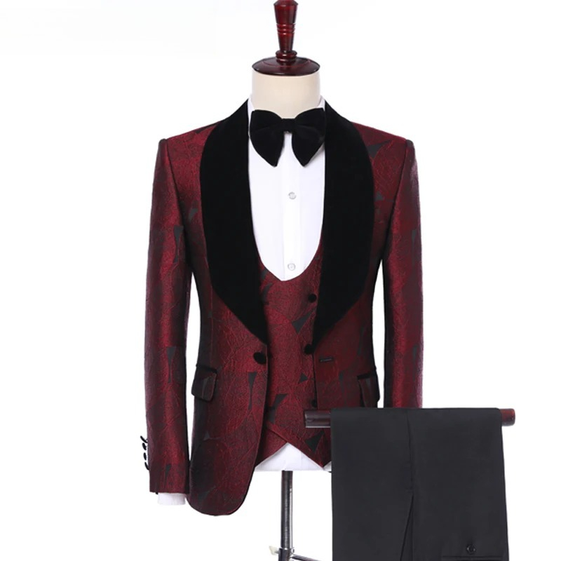 男性の結婚式のプロムスーツダークグリーンスリムフィットタキシ - Men Formal Wear Green のレビューと価格